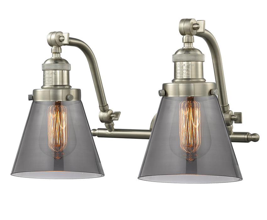 Innovations 515-2W-SN-G63 Two Light Bath Vanity, Brushed Satin Nickel