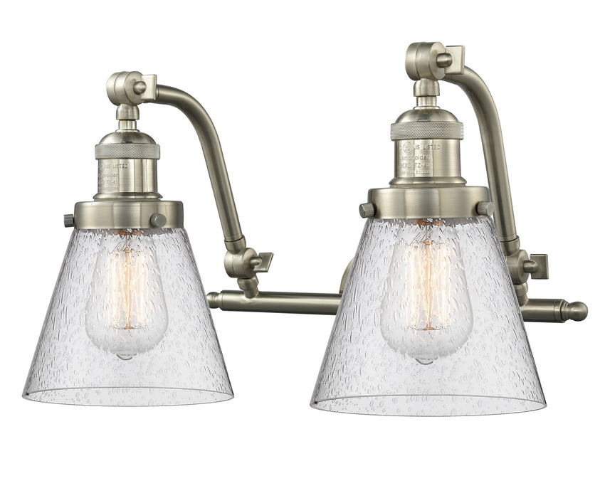 Innovations 515-2W-SN-G64 Two Light Bath Vanity, Brushed Satin Nickel
