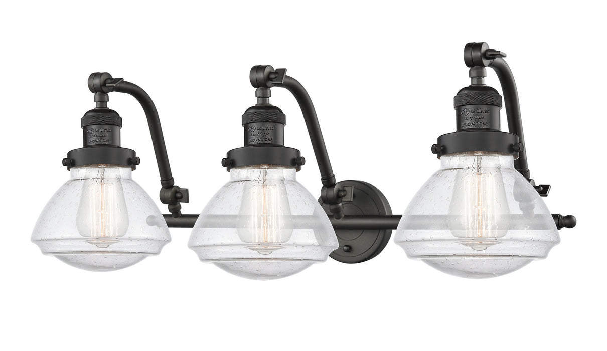 Innovations 515-3W-OB-G324 Three Light Bath Vanity, Oil Rubbed Bronze