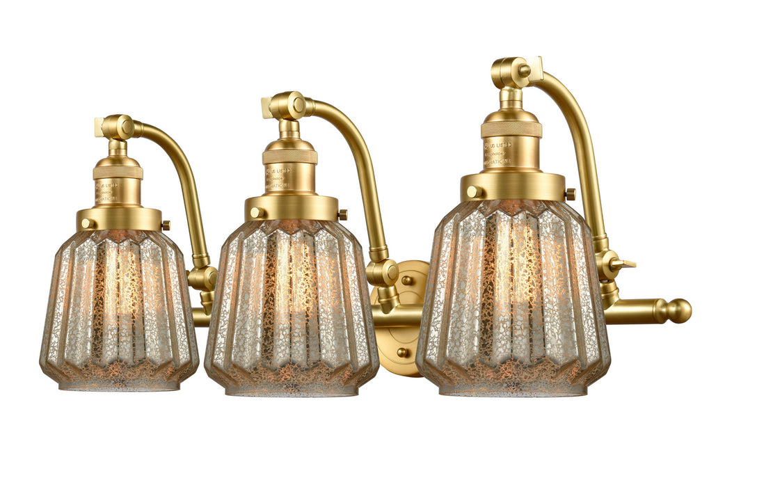 Innovations 515-3W-SG-G146 Three Light Bath Vanity, Satin Gold