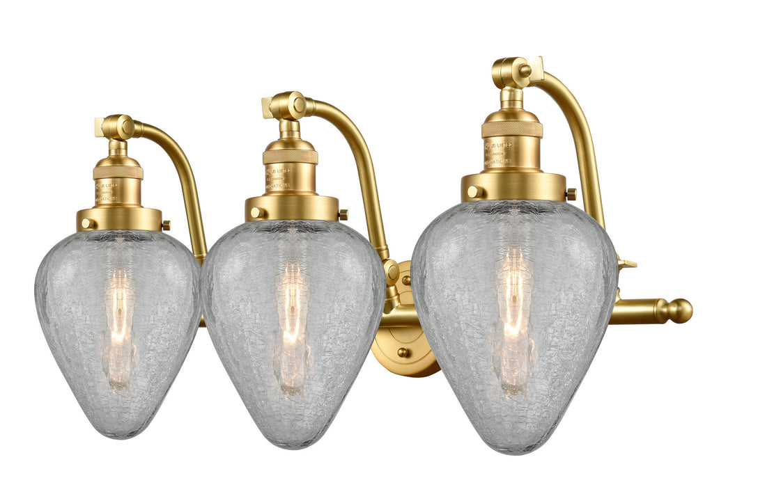 Innovations 515-3W-SG-G165 Three Light Bath Vanity, Satin Gold