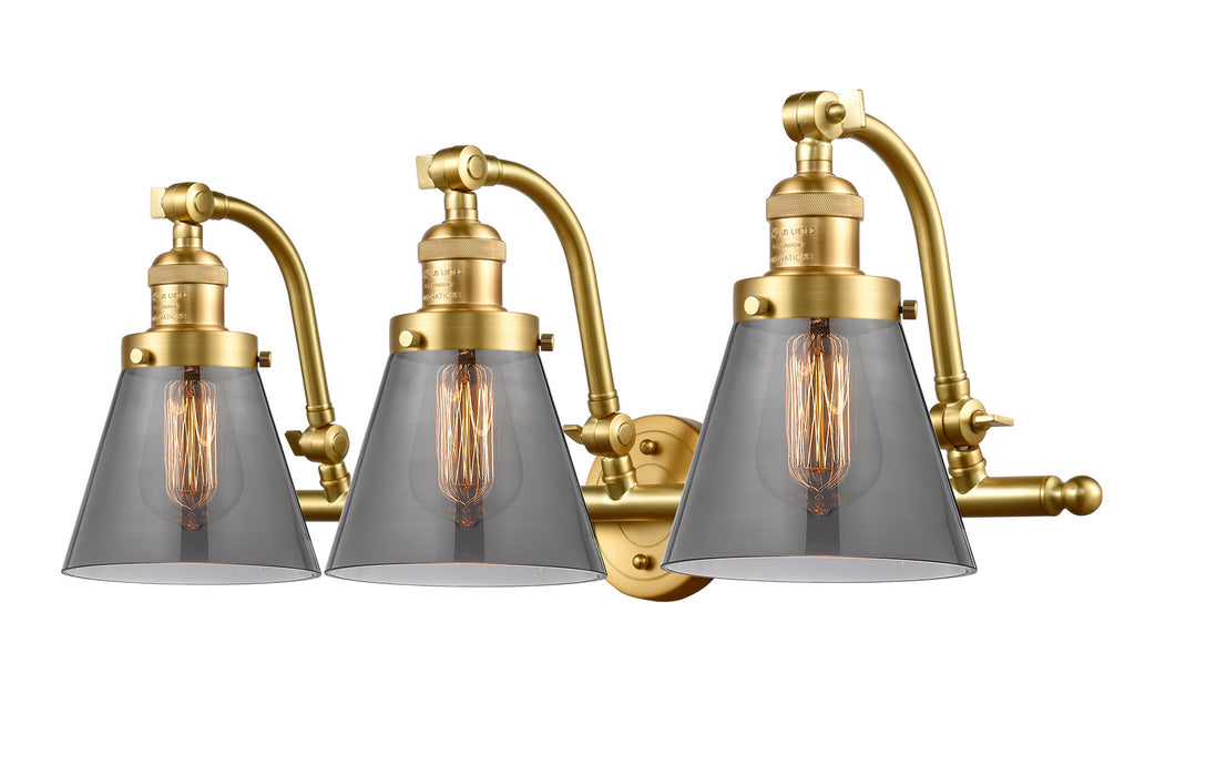 Innovations 515-3W-SG-G63 Three Light Bath Vanity, Satin Gold