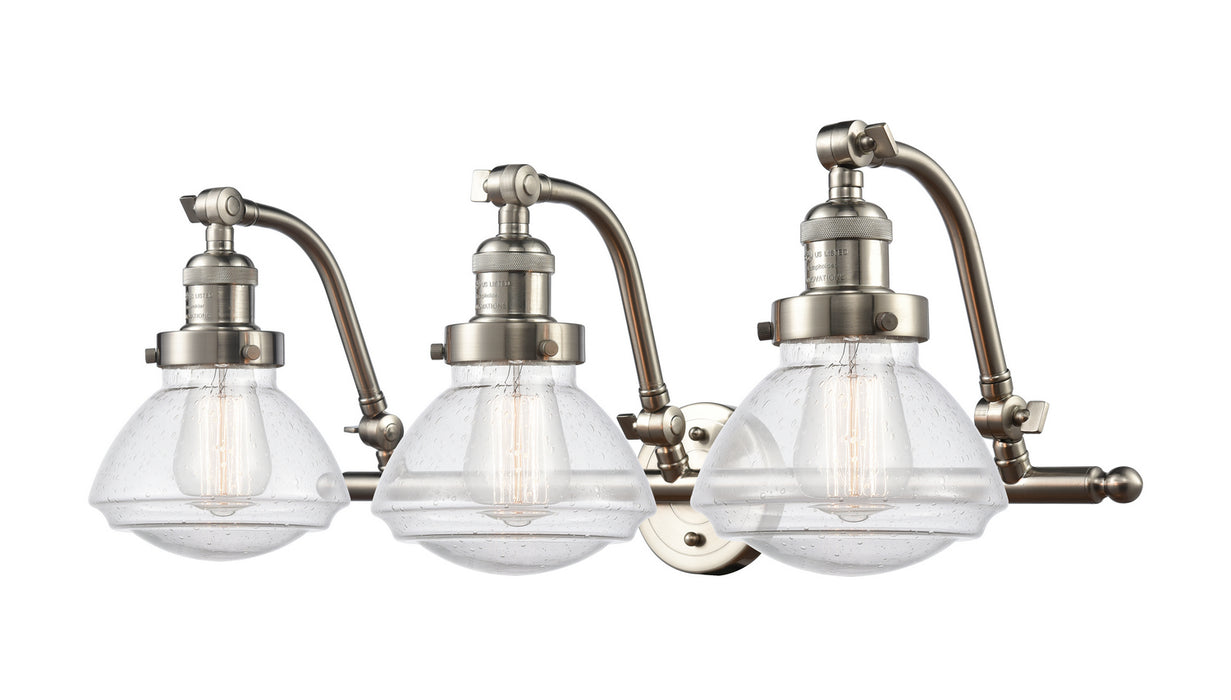 Innovations 515-3W-SN-G324 Three Light Bath Vanity, Brushed Satin Nickel