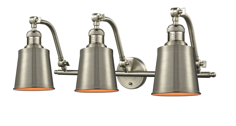Innovations 515-3W-SN-M9-SN Three Light Bath Vanity, Brushed Satin Nickel