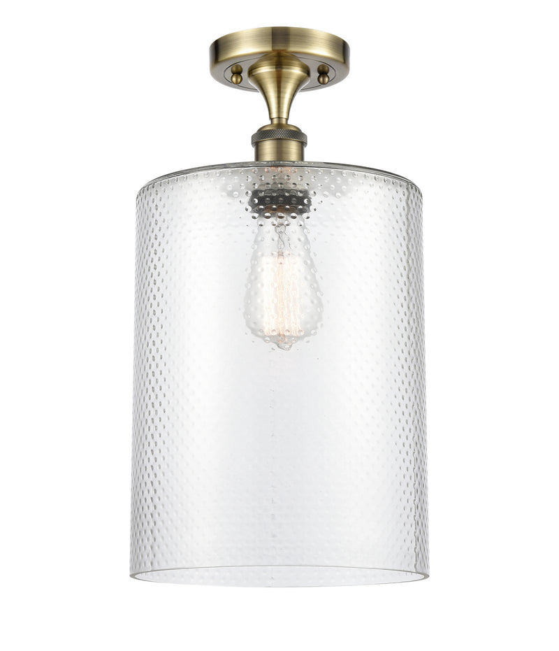 Innovations 516-1C-AB-G112-L-LED LED Semi-Flush Mount, Antique Brass