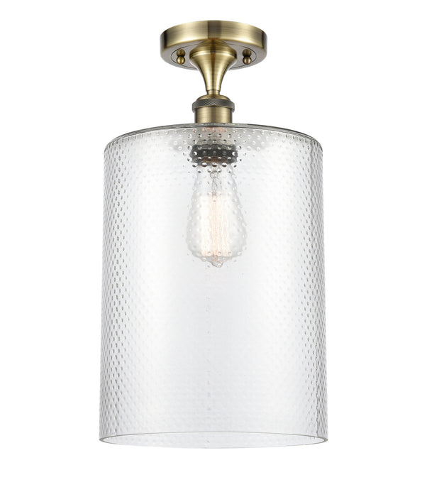 Innovations 516-1C-AB-G112-L-LED LED Semi-Flush Mount, Antique Brass