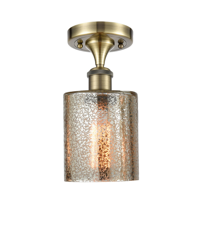 Innovations 516-1C-AB-G116 One Light Semi-Flush Mount, Antique Brass