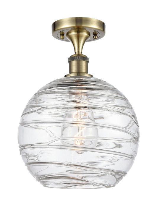 Innovations 516-1C-AB-G1213-10 One Light Semi-Flush Mount, Antique Brass