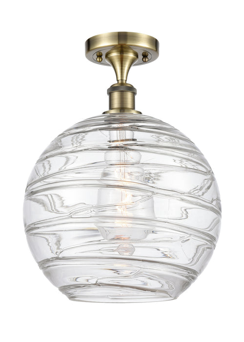 Innovations 516-1C-AB-G1213-12-LED LED Semi-Flush Mount, Antique Brass