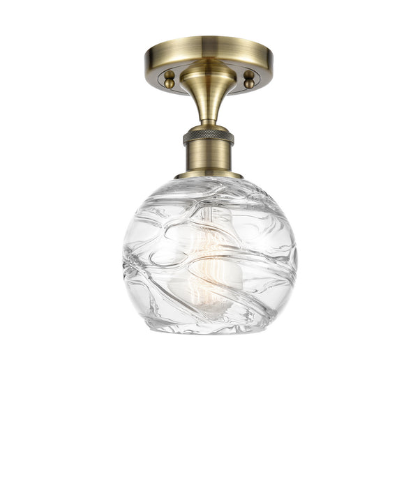 Innovations 516-1C-AB-G1213-6-LED LED Semi-Flush Mount, Antique Brass