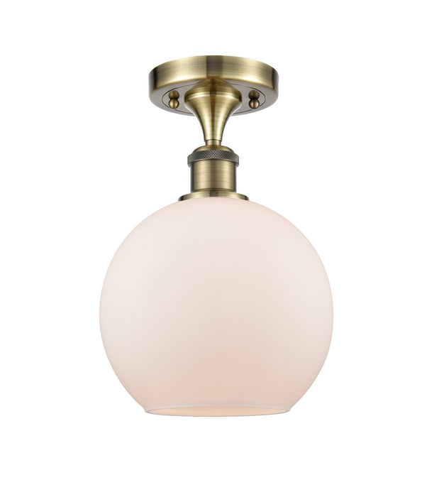 Innovations 516-1C-AB-G121-8-LED LED Semi-Flush Mount, Antique Brass