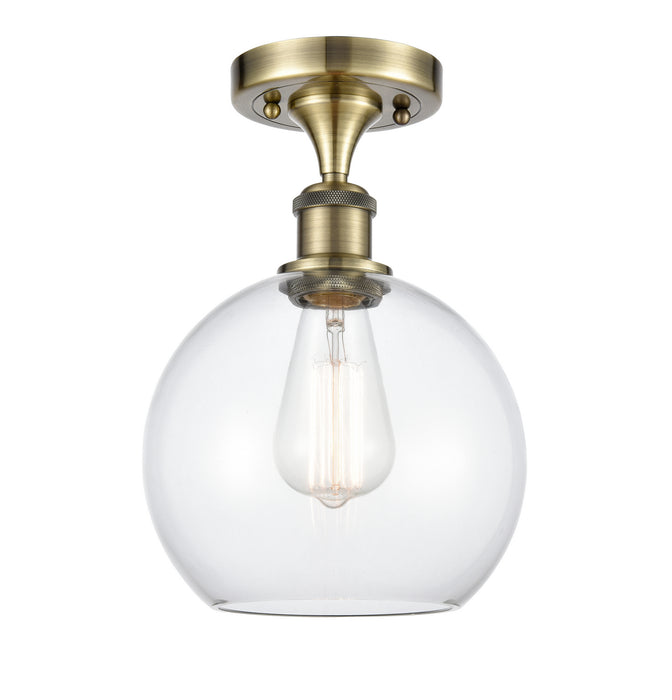Innovations 516-1C-AB-G122-8-LED LED Semi-Flush Mount, Antique Brass
