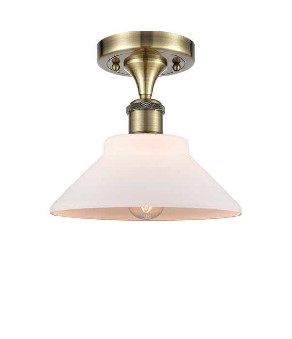 Innovations 516-1C-AB-G131-LED LED Semi-Flush Mount, Antique Brass