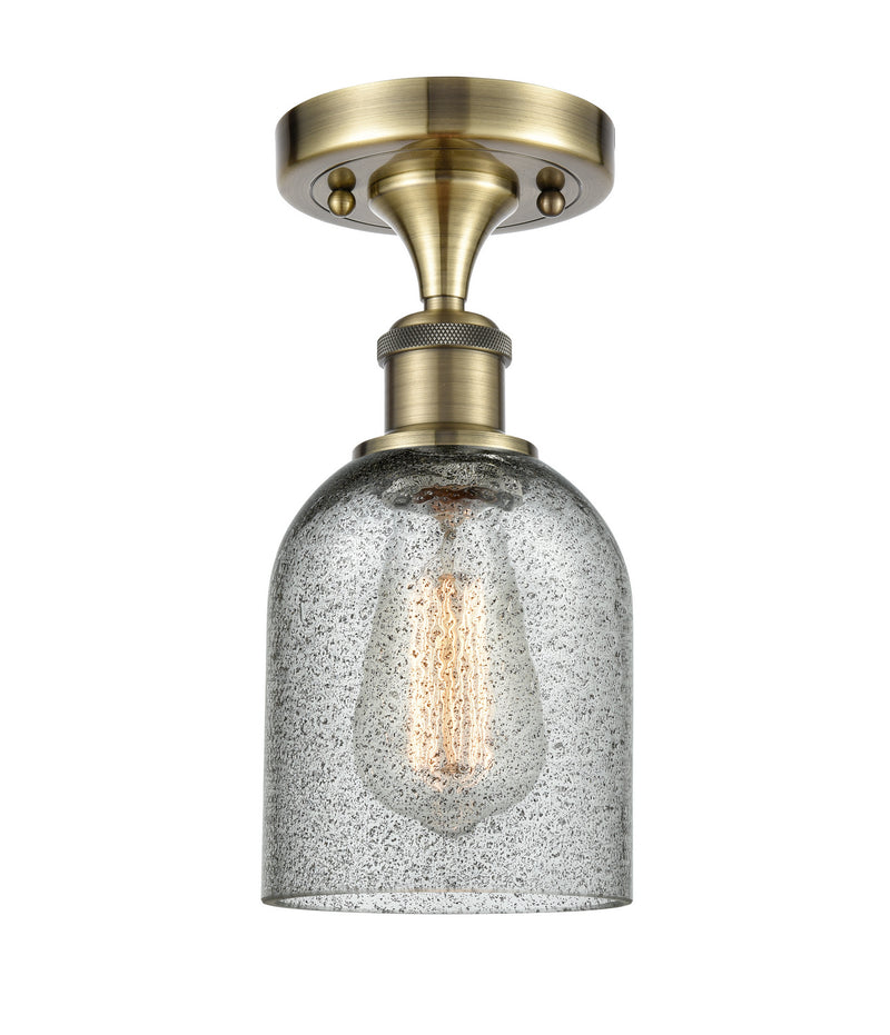 Innovations 516-1C-AB-G257 One Light Semi-Flush Mount, Antique Brass