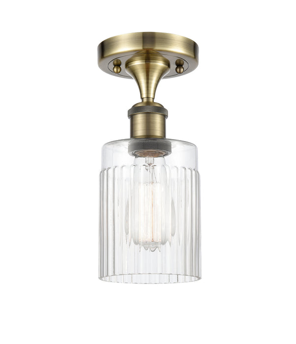 Innovations 516-1C-AB-G342-LED LED Semi-Flush Mount, Antique Brass