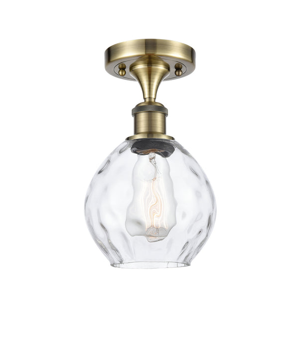 Innovations 516-1C-AB-G362 One Light Semi-Flush Mount, Antique Brass