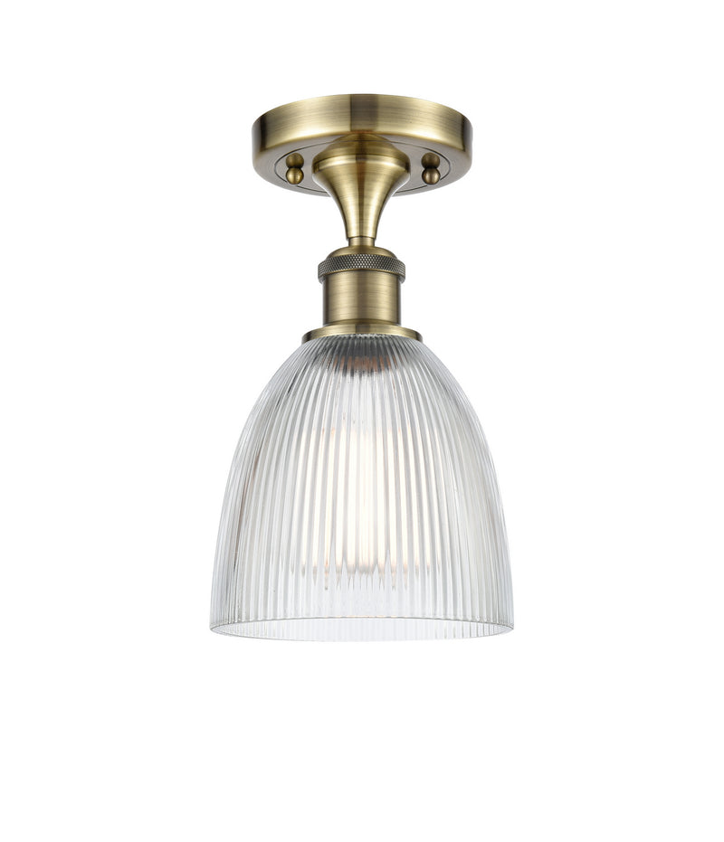 Innovations 516-1C-AB-G382 One Light Semi-Flush Mount, Antique Brass