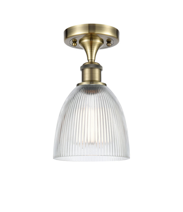 Innovations 516-1C-AB-G382 One Light Semi-Flush Mount, Antique Brass