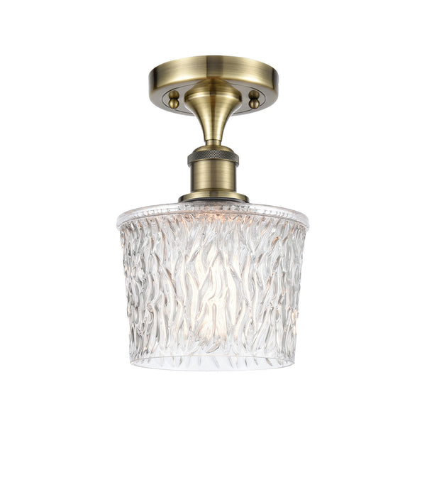 Innovations 516-1C-AB-G402 One Light Semi-Flush Mount, Antique Brass