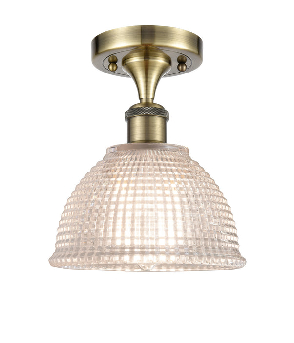 Innovations 516-1C-AB-G422 One Light Semi-Flush Mount, Antique Brass