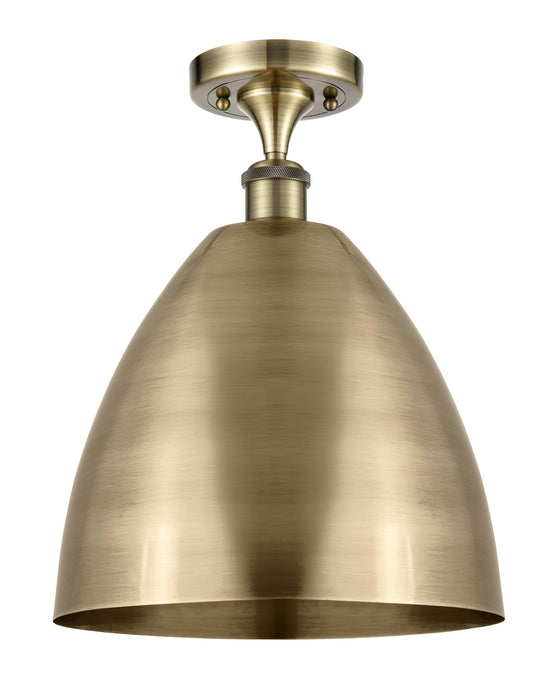 Innovations 516-1C-AB-MBD-12-AB One Light Semi-Flush Mount, Antique Brass
