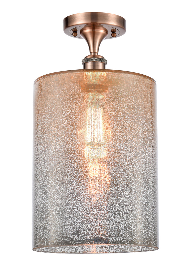 Innovations 516-1C-AC-G116-L-LED LED Semi-Flush Mount, Antique Copper