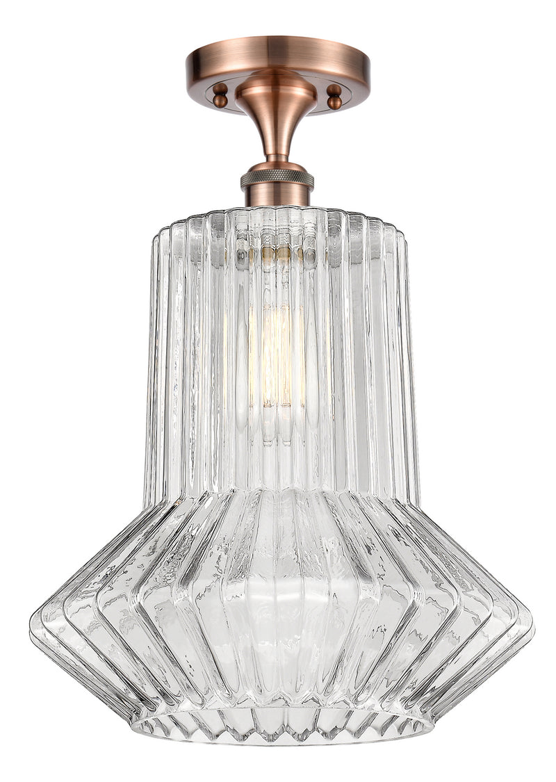 Innovations 516-1C-AC-G212-LED LED Semi-Flush Mount, Antique Copper