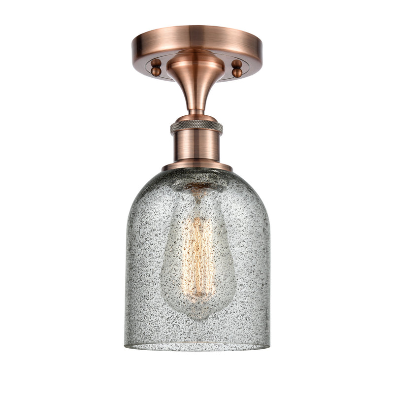 Innovations 516-1C-AC-G257-LED LED Semi-Flush Mount, Antique Copper