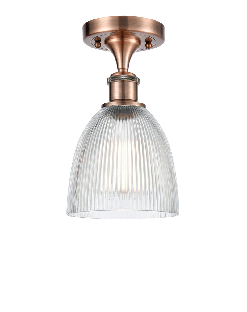 Innovations 516-1C-AC-G382-LED LED Semi-Flush Mount, Antique Copper
