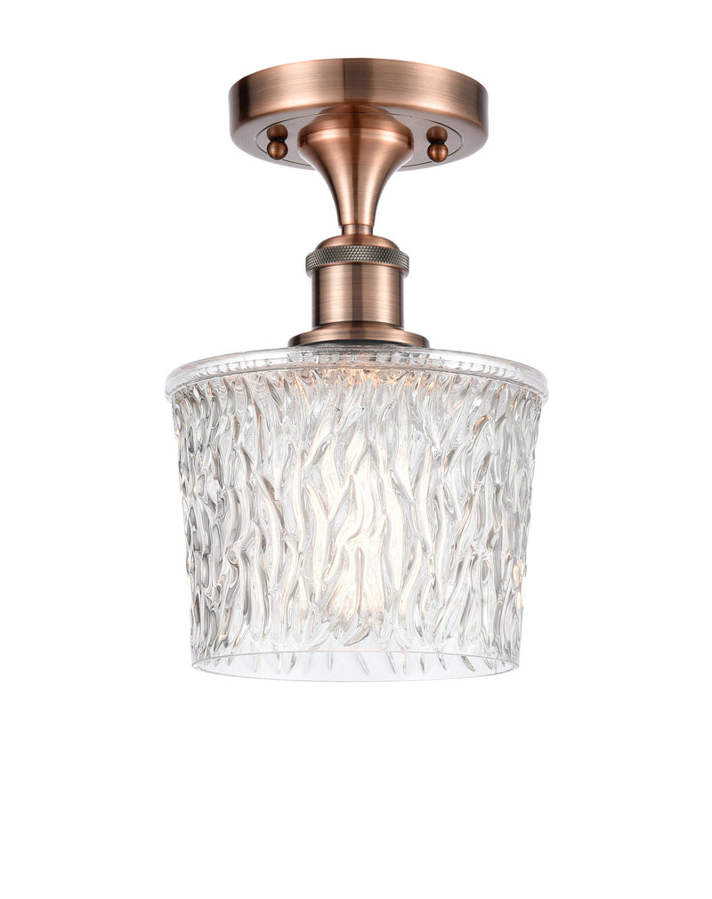 Innovations 516-1C-AC-G402-LED LED Semi-Flush Mount, Antique Copper