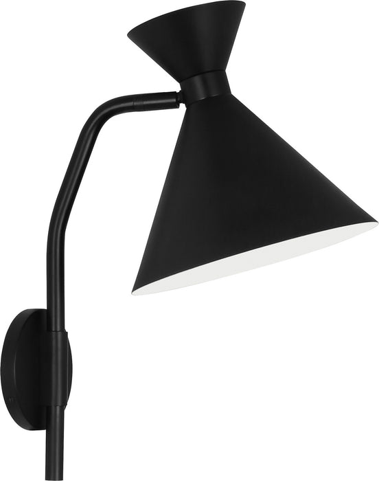 Robert Abbey 1253 One Light Wall Sconce, Matte Black