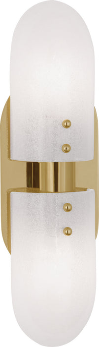 Robert Abbey 911 Two Light Wall Sconce, Modern Brass