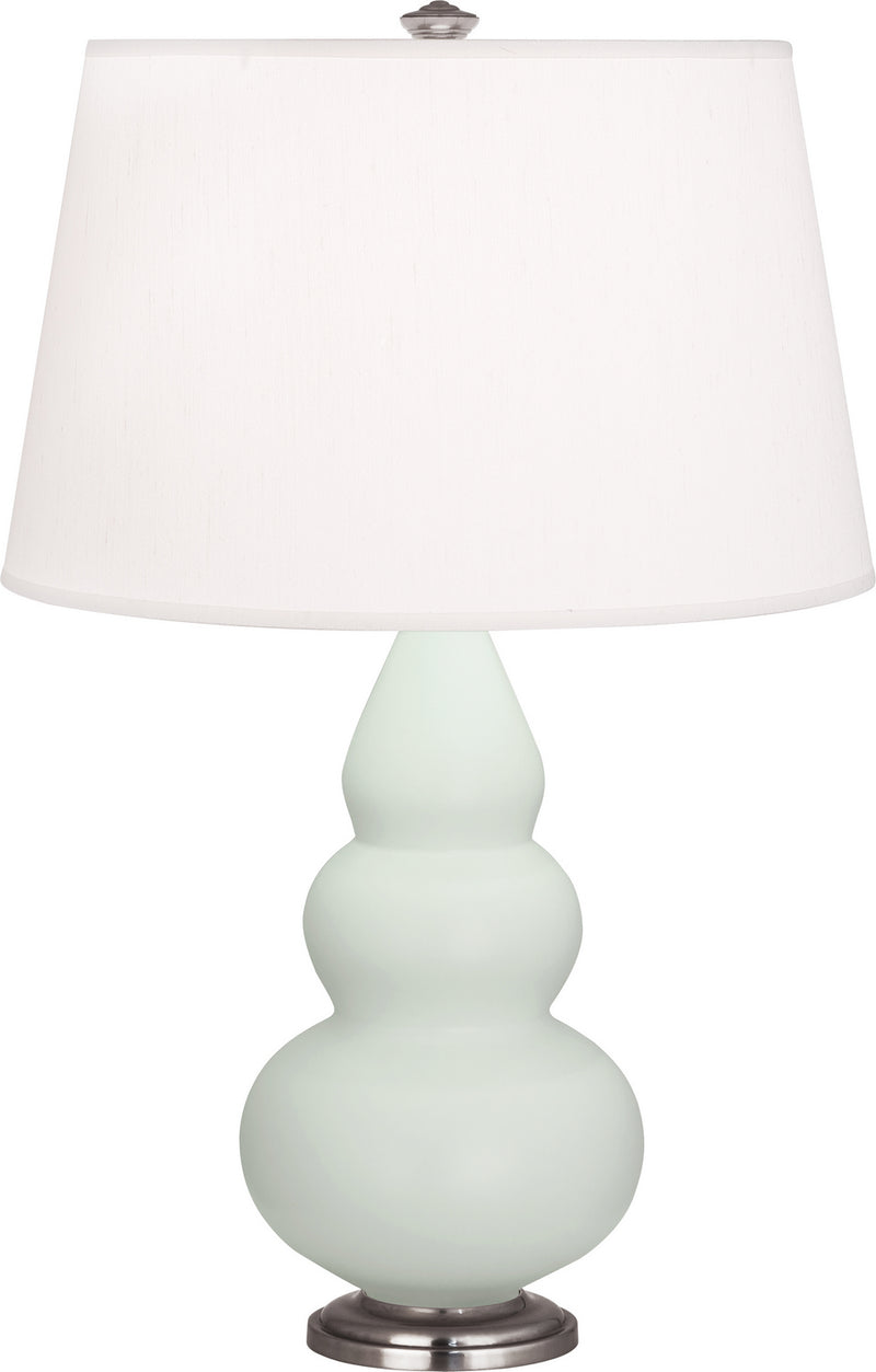 Robert Abbey MCL32 One Light Accent Lamp, Matte Celadon Glazed Ceramic w/Antique Silvered