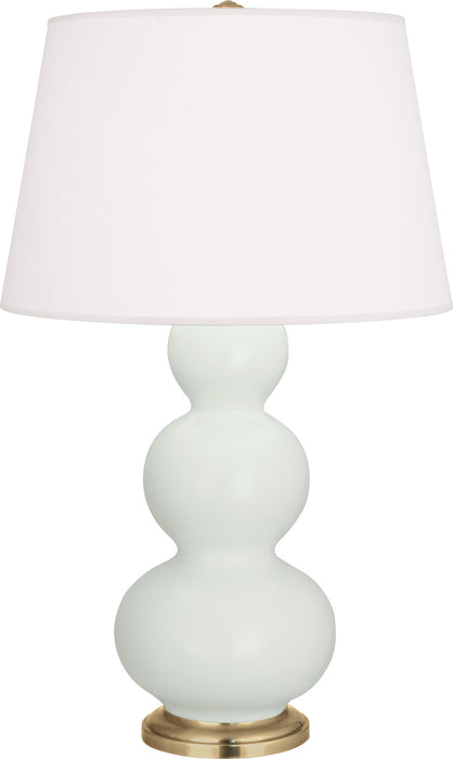 Robert Abbey MCL40 One Light Table Lamp, Matte Celadon Glazed Ceramic w/Antique Natural Brassed