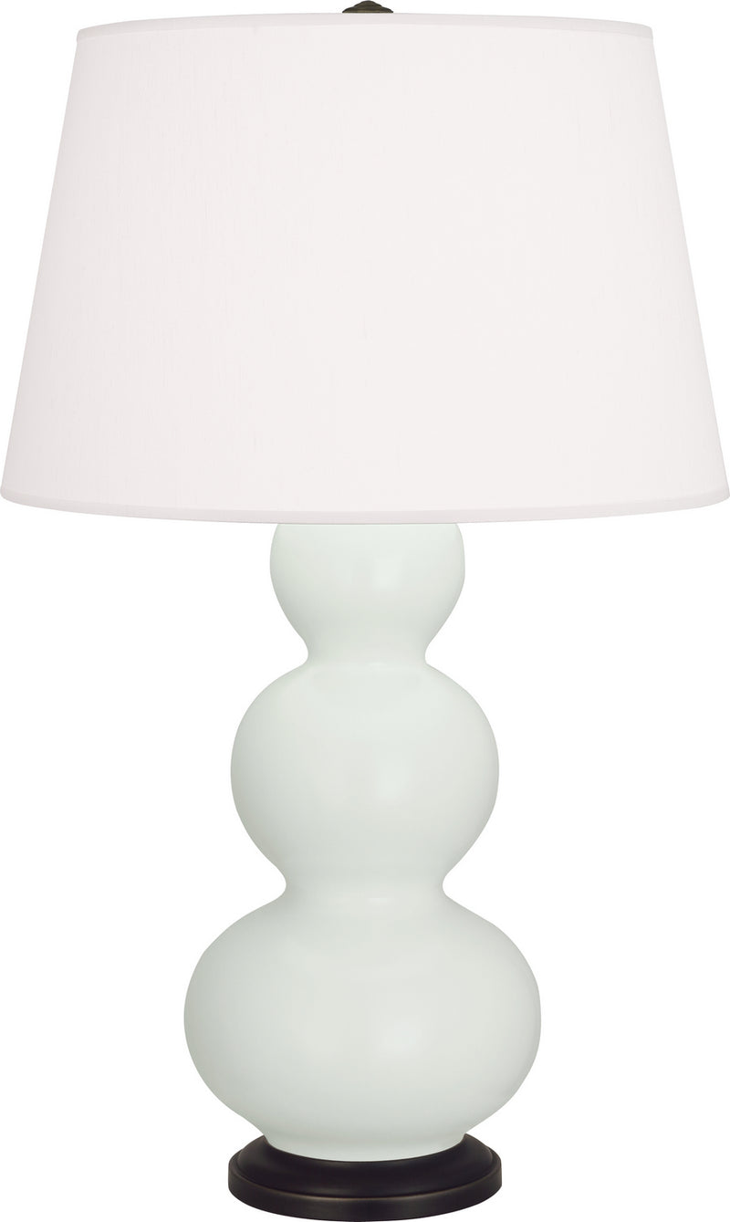 Robert Abbey MCL41 One Light Table Lamp, Matte Celadon Glazed Ceramic w/Deep Patina Bronzeed