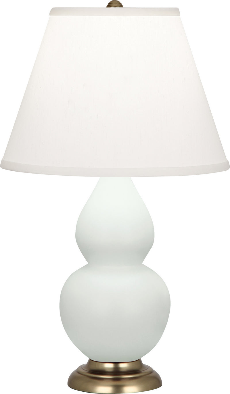 Robert Abbey MCL50 One Light Accent Lamp, Matte Celadon Glazed Ceramic w/Antique Natural Brassed
