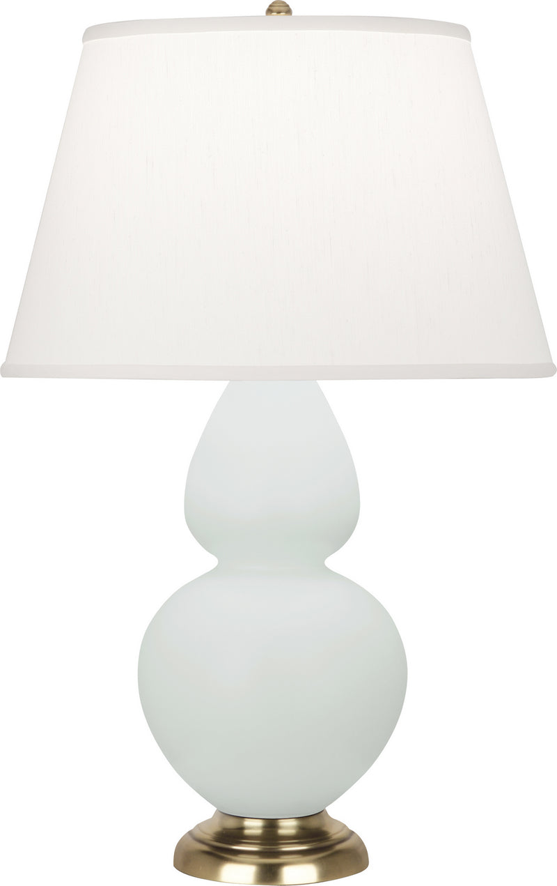 Robert Abbey MCL55 One Light Table Lamp, Matte Celadon Glazed Ceramic w/Antique Brass