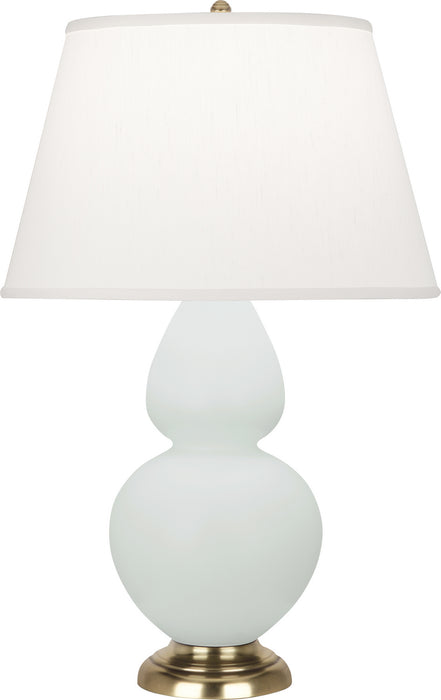 Robert Abbey MCL55 One Light Table Lamp, Matte Celadon Glazed Ceramic w/Antique Brass