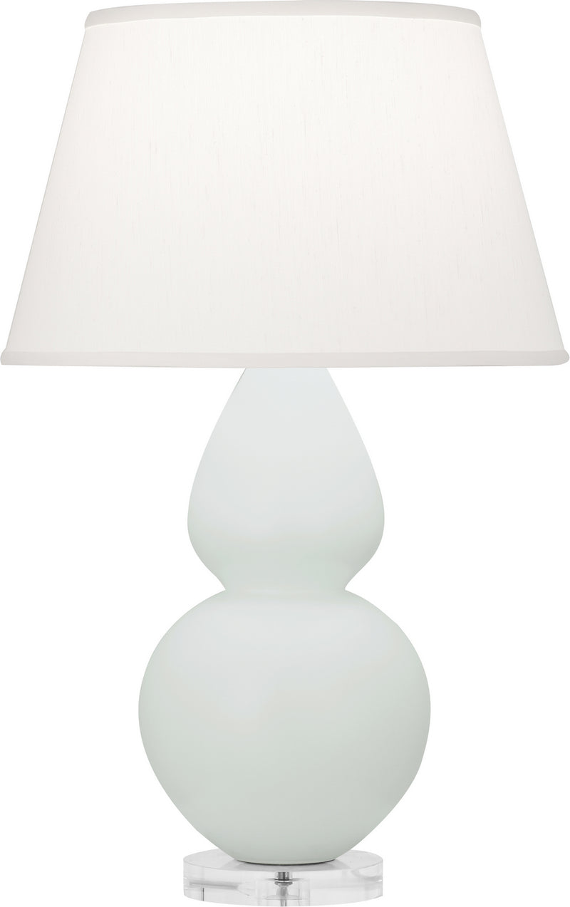 Robert Abbey MCL62 One Light Table Lamp, Matte Celadon Glazed Ceramic w/Lucite
