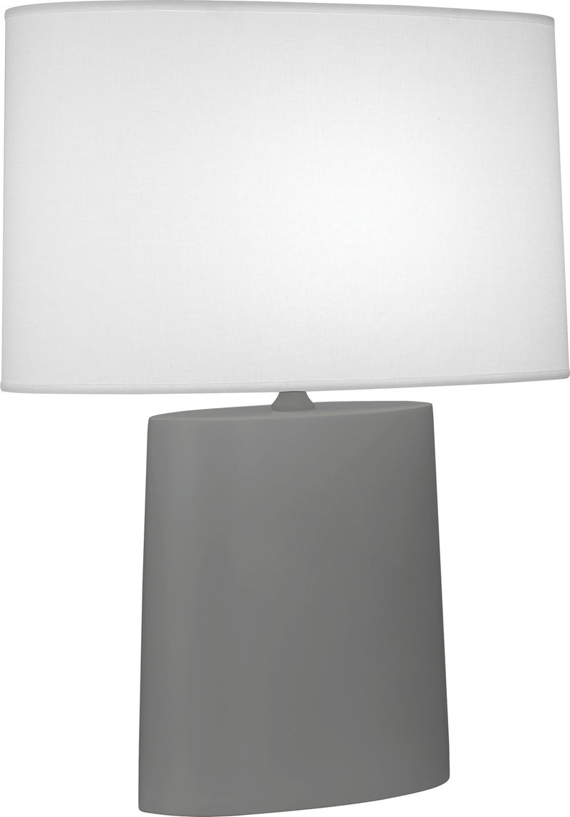 Robert Abbey MCR03 One Light Table Lamp, Matte Ash Glazed Ceramic