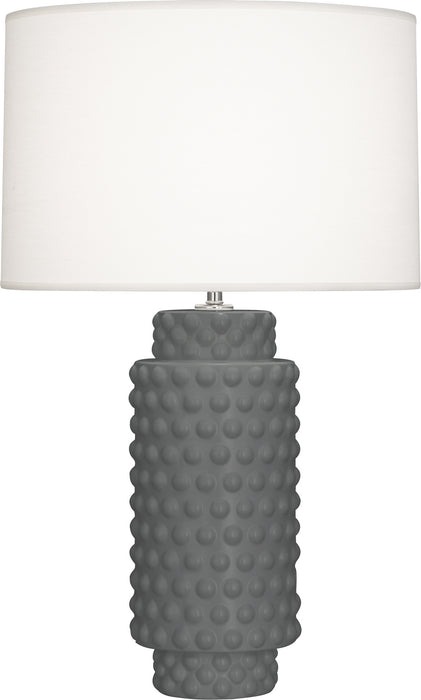 Robert Abbey MCR08 One Light Table Lamp, Matte Ash Glazed Textured Ceramic