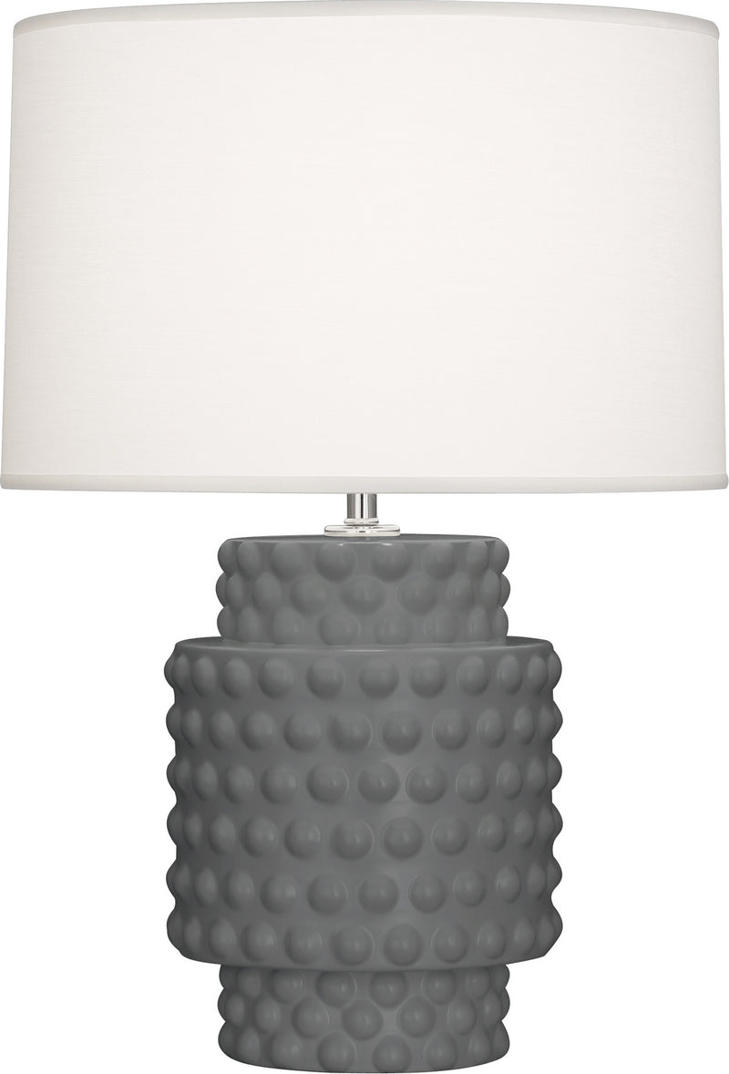 Robert Abbey MCR09 One Light Accent Lamp, Matte Ash Glazed Textured Ceramic