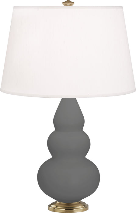 Robert Abbey MCR30 One Light Accent Lamp, Matte Ash Glazed Ceramic w/Antique Brassed