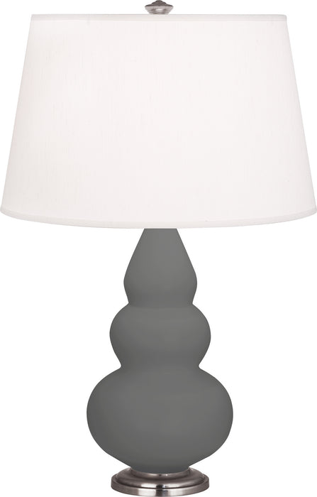 Robert Abbey MCR32 One Light Accent Lamp, Matte Ash Glazed Ceramic w/Antique Silvered