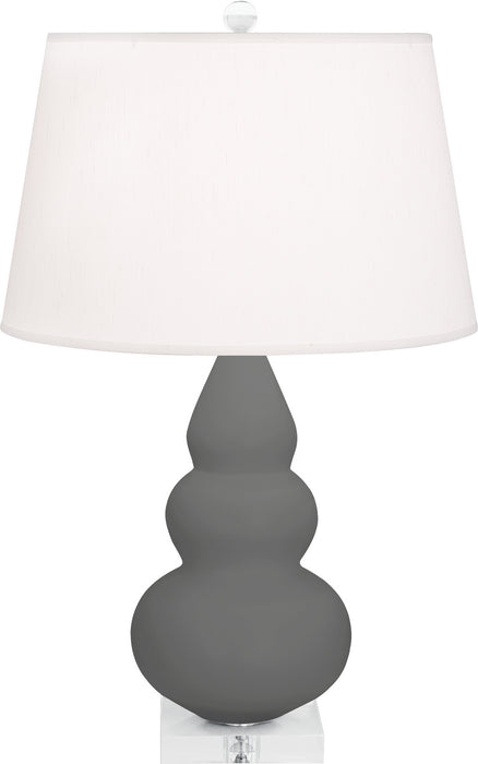 Robert Abbey MCR33 One Light Accent Lamp, Matte Ash Glazed Ceramic w/Lucite