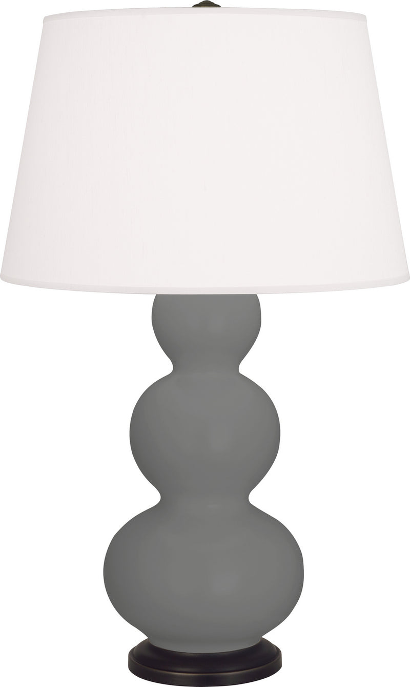 Robert Abbey MCR41 One Light Table Lamp, Matte Ash Glazed Ceramic w/Deep Patina Bronzeed