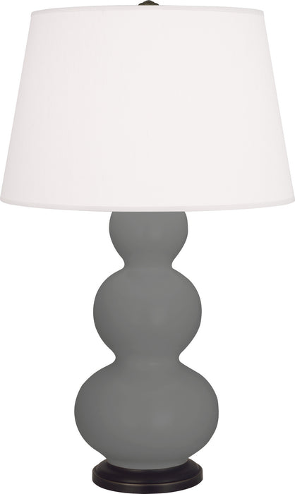 Robert Abbey MCR41 One Light Table Lamp, Matte Ash Glazed Ceramic w/Deep Patina Bronzeed