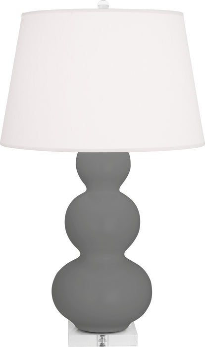 Robert Abbey MCR43 One Light Table Lamp, Matte Ash Glazed Ceramic w/Lucite
