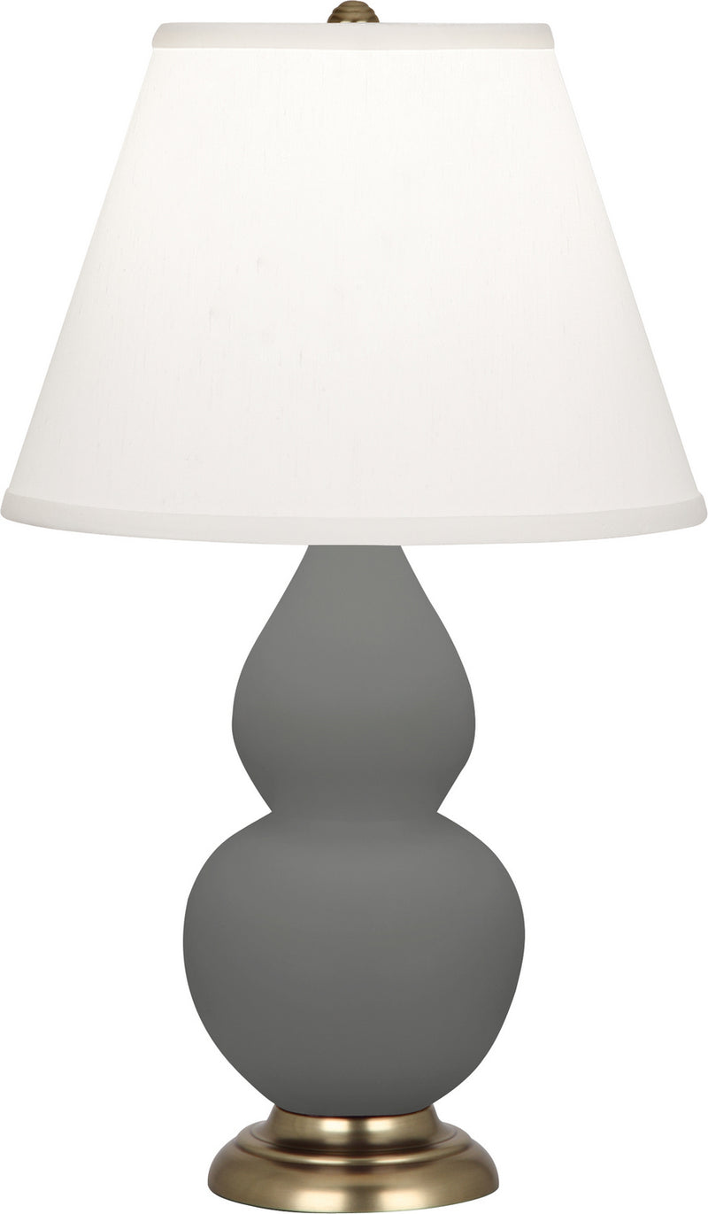 Robert Abbey MCR50 One Light Accent Lamp, Matte Ash Glazed Ceramic w/Antique Brassed