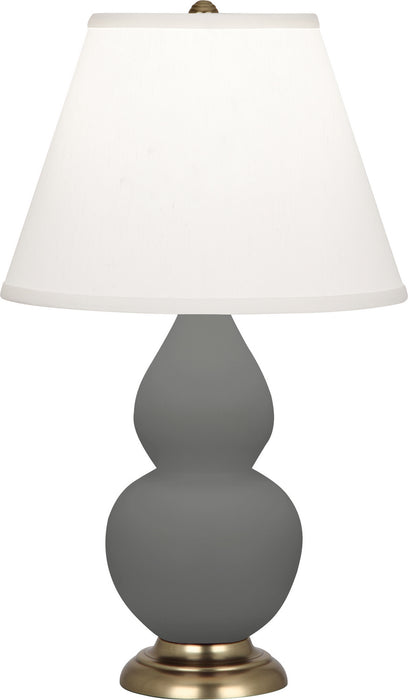Robert Abbey MCR50 One Light Accent Lamp, Matte Ash Glazed Ceramic w/Antique Brassed